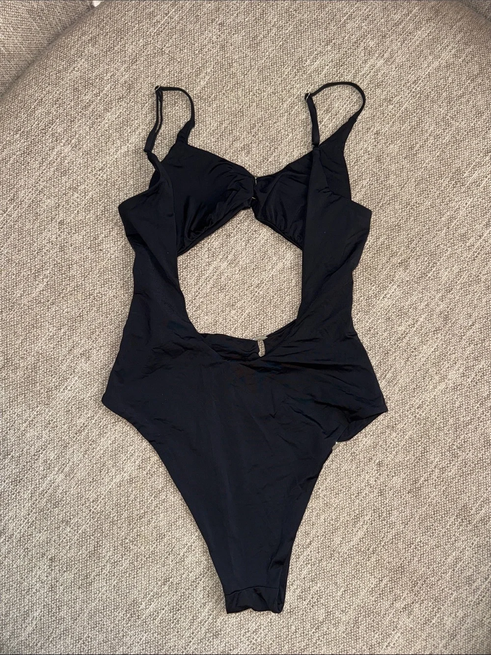 YMI Black Cutout One-Piece Swimsuit - Picture 2 of 3